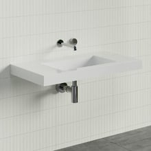 Essential Accessible 900mm Gloss White Rectangular Composite Wall Hung Basin